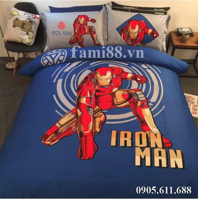 Chăn ga gối người sắt Iron Man